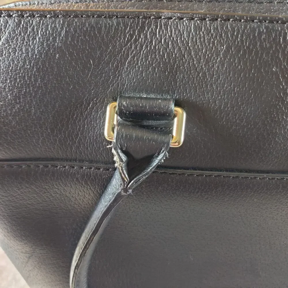 Kate Spade New York Black Leather Purse Shoulderbag RN#0102760 * Minor Flaws *